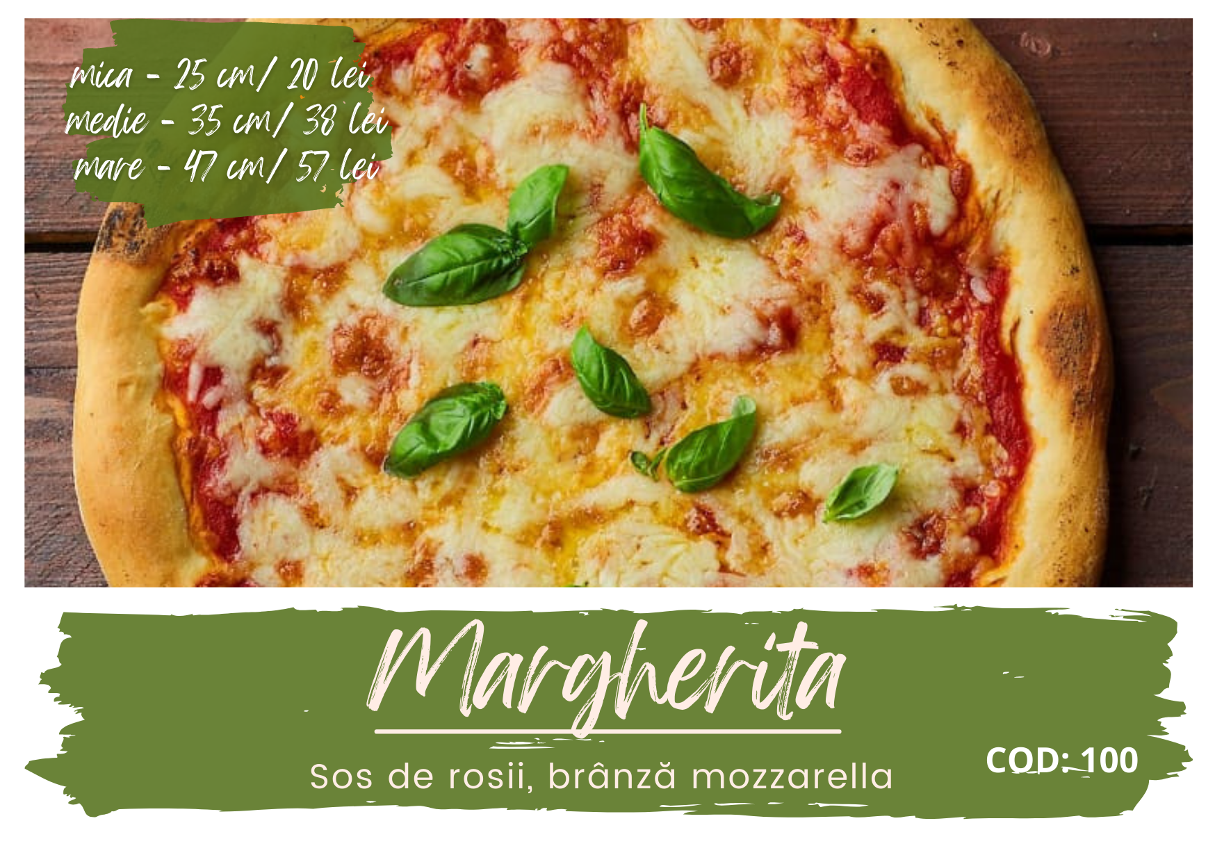 Agricultură & alimentație/PIZZA MARGHERITA